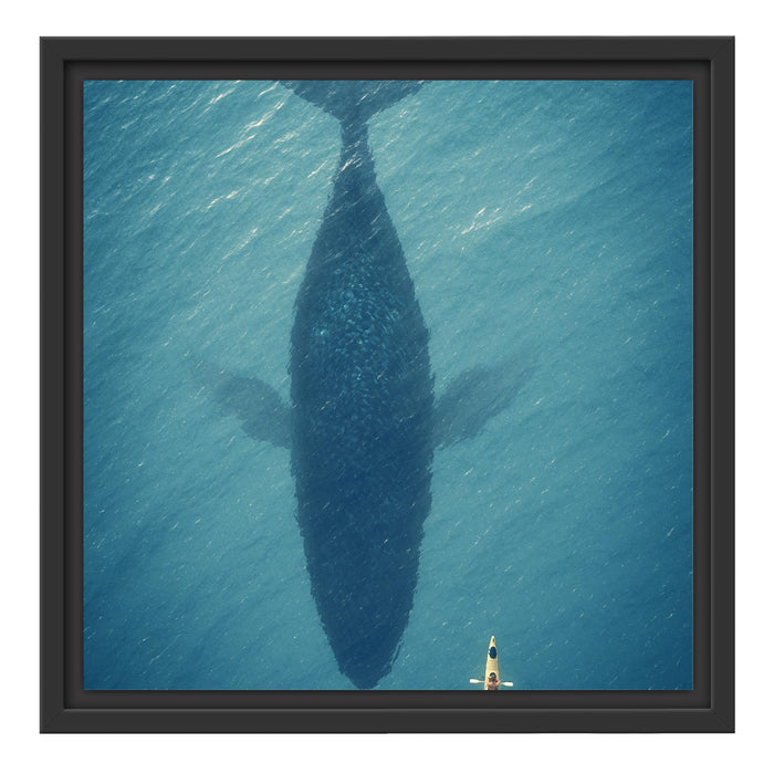 Riesiger Wal Schatten Schattenfugenrahmen Quadratisch 40x40