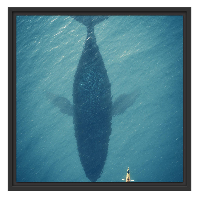 Riesiger Wal Schatten Schattenfugenrahmen Quadratisch 55x55