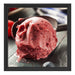 Köstliches Beeren Eis Schattenfugenrahmen Quadratisch 40x40