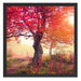 Ruhige Herbstlandschaft Schattenfugenrahmen Quadratisch 55x55
