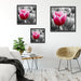 Tulpen im Morgentau Quadratisch Schattenfugenrahmen Wohnzimmer