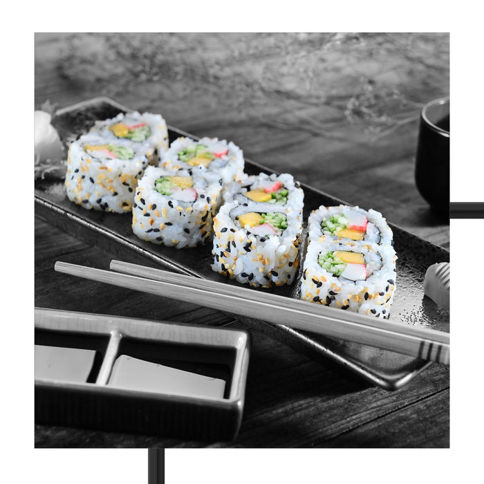 Inside Out Sushi Rollen Schattenfugenrahmen Quadratisch 70x70