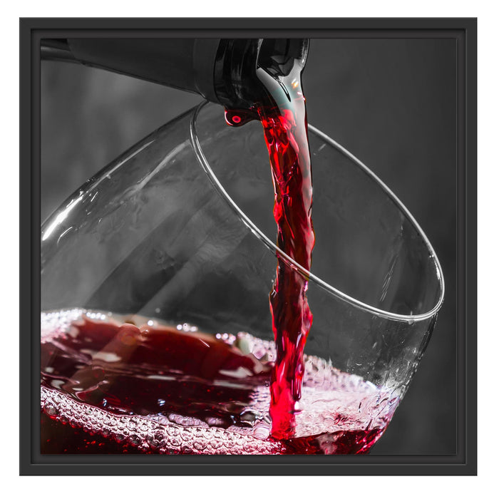 köstlicher Rotwein Schattenfugenrahmen Quadratisch 55x55