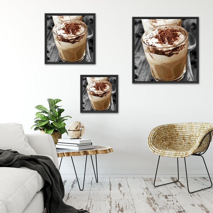 Cappuccino Quadratisch Schattenfugenrahmen Wohnzimmer