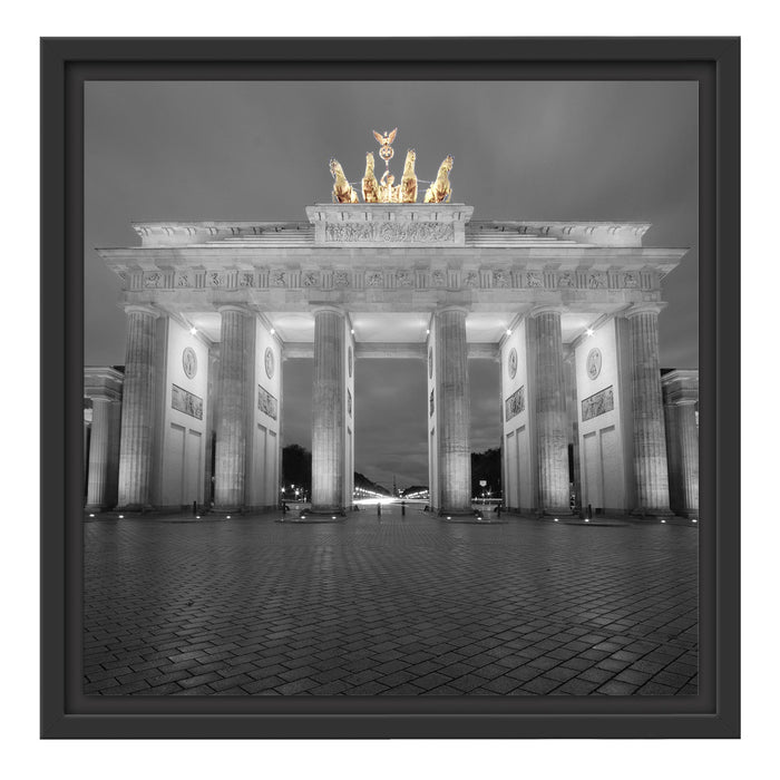schönes Brandenburger Tor Schattenfugenrahmen Quadratisch 40x40