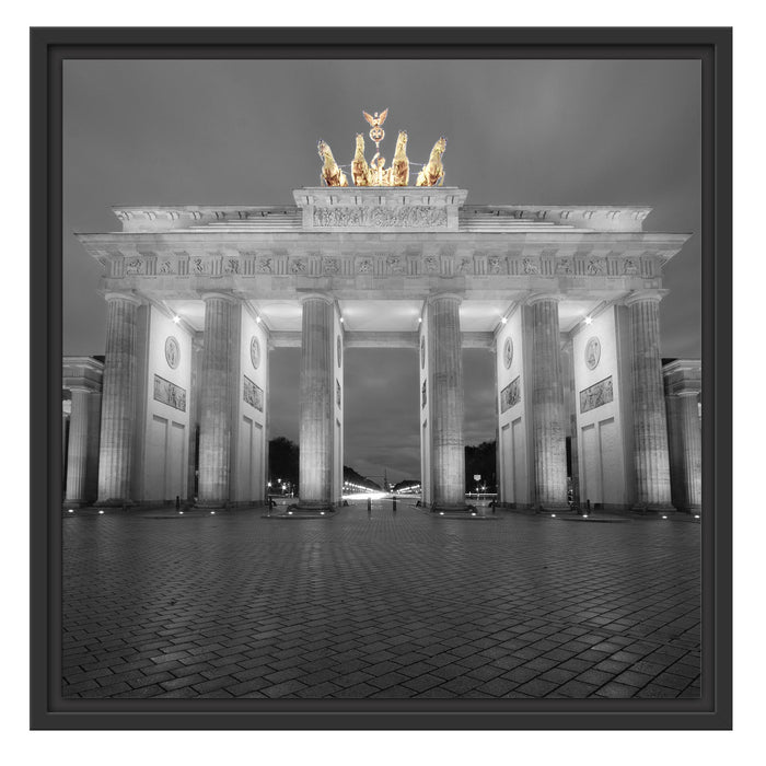 schönes Brandenburger Tor Schattenfugenrahmen Quadratisch 55x55