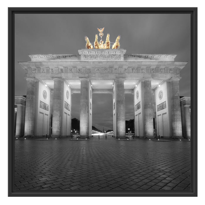 schönes Brandenburger Tor Schattenfugenrahmen Quadratisch 70x70