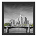 Skyline von Frankfurt am Main Schattenfugenrahmen Quadratisch 40x40