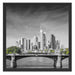 Skyline von Frankfurt am Main Schattenfugenrahmen Quadratisch 55x55