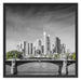 Skyline von Frankfurt am Main Schattenfugenrahmen Quadratisch 70x70