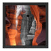 prächtiger Antelope Canyon Schattenfugenrahmen Quadratisch 40x40