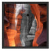 prächtiger Antelope Canyon Schattenfugenrahmen Quadratisch 55x55