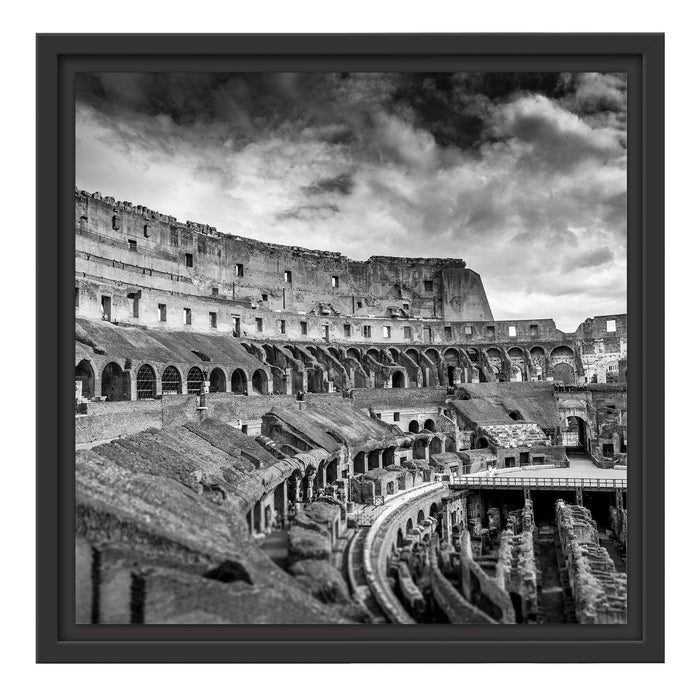 Kolosseum in Rom Schattenfugenrahmen Quadratisch 40x40