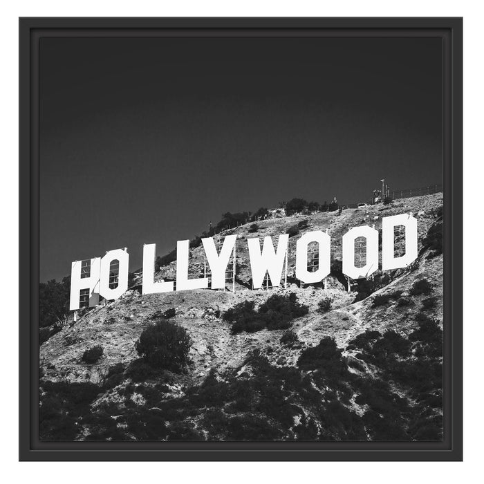 Wahrzeichen von Hollywood Schattenfugenrahmen Quadratisch 55x55