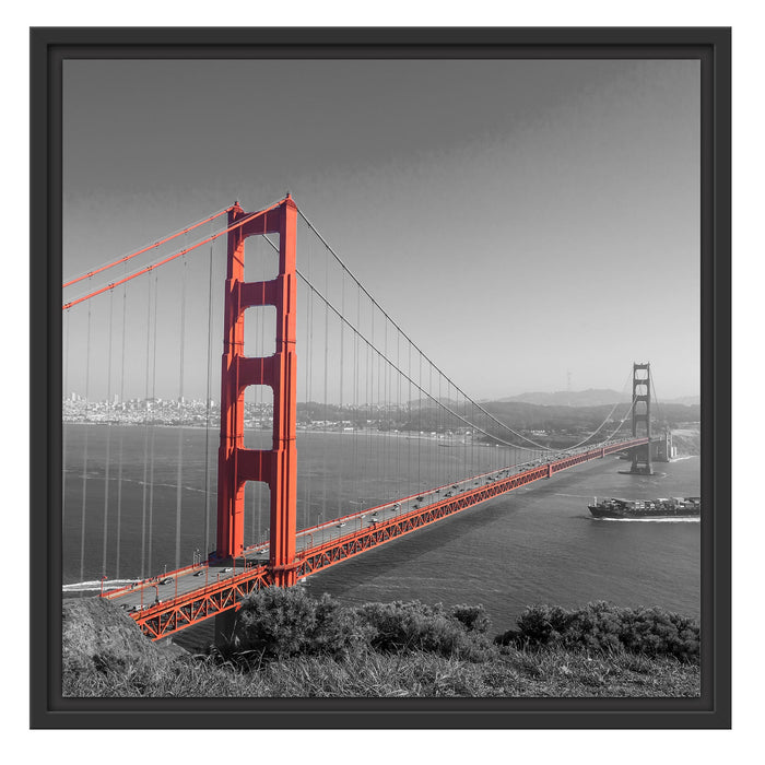 eindrucksvolle Golden Gate Bridge Schattenfugenrahmen Quadratisch 55x55