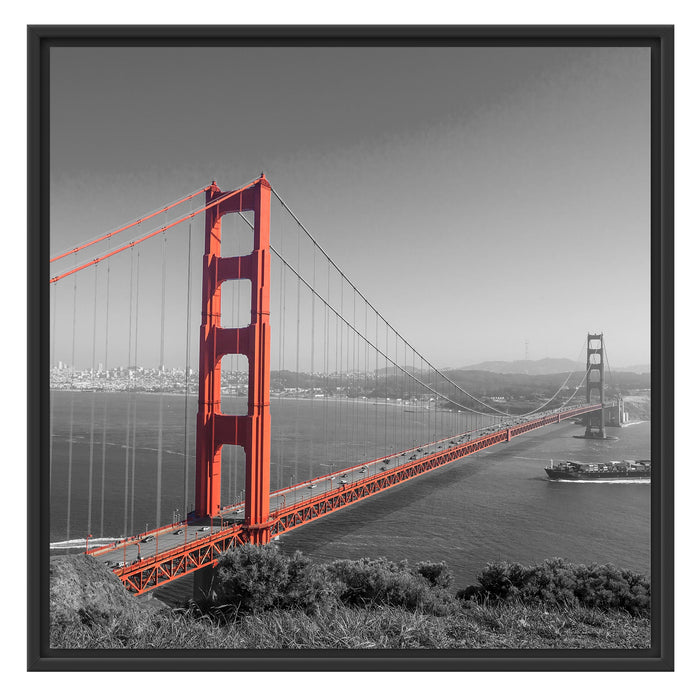eindrucksvolle Golden Gate Bridge Schattenfugenrahmen Quadratisch 70x70