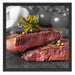 Leckeres Pfeffer Steak Medium Schattenfugenrahmen Quadratisch 55x55