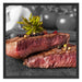 Leckeres Pfeffer Steak Medium Schattenfugenrahmen Quadratisch 70x70