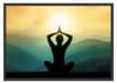 Yoga und Meditation Schattenfugenrahmen 100x70
