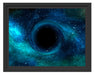Schwarzes Loch im Weltall Schattenfugenrahmen 38x30