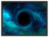 Schwarzes Loch im Weltall Schattenfugenrahmen 80x60