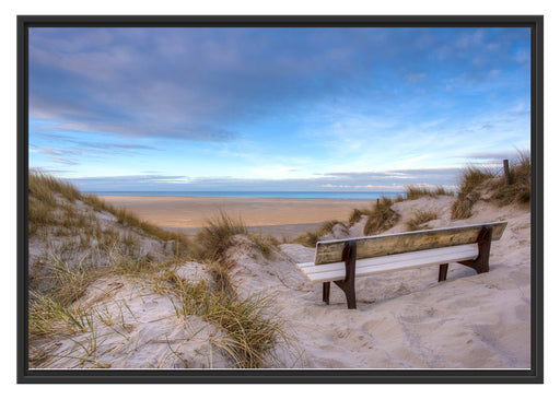 Blick auf das Meer Schattenfugenrahmen 100x70