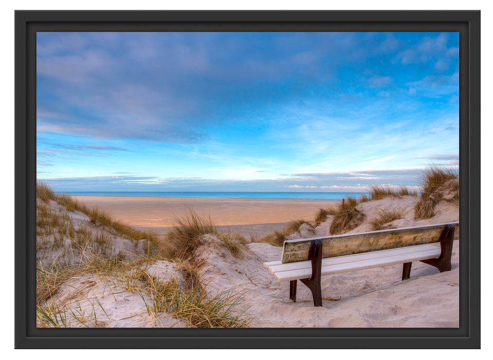 Blick auf das Meer Schattenfugenrahmen 55x40