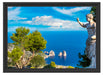 Insel Capri in Italien Schattenfugenrahmen 55x40