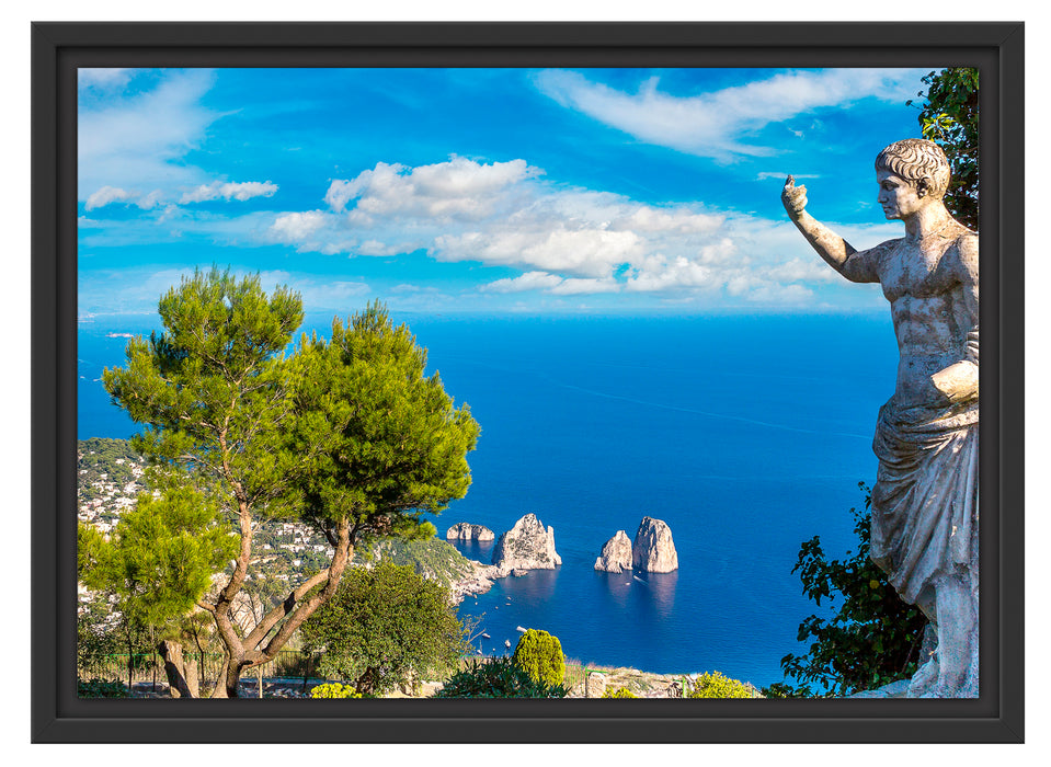 Insel Capri in Italien Schattenfugenrahmen 55x40