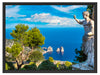 Insel Capri in Italien Schattenfugenrahmen 80x60