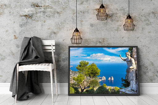 Insel Capri in Italien Schattenfugenrahmen Wohnzimmer