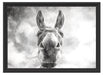 Lustiger Esel Kunst Schattenfugenrahmen 55x40