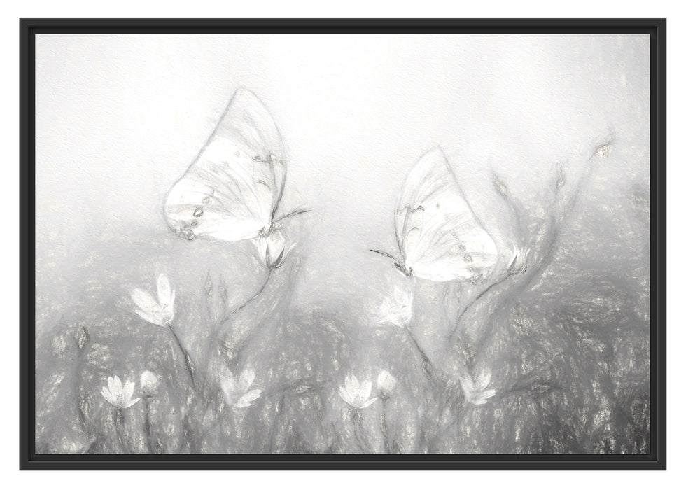 Pixxprint Schmetterling auf kleinen Blumen