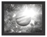 Planet Jupiter im Universum Kunst Schattenfugenrahmen 38x30