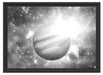 Planet Jupiter im Universum Kunst Schattenfugenrahmen 55x40