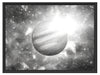 Planet Jupiter im Universum Kunst Schattenfugenrahmen 80x60