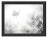 Schmetterling Kirschblüten Schattenfugenrahmen 38x30