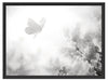 Schmetterling Kirschblüten Schattenfugenrahmen 80x60