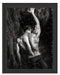 Muskulöser sexy Mann Kunst Schattenfugenrahmen 38x30