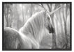 Einhorn im Wald Schattenfugenrahmen 100x70