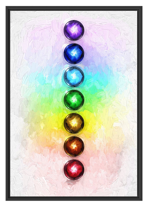 Chakra des Körpers Schattenfugenrahmen 100x70