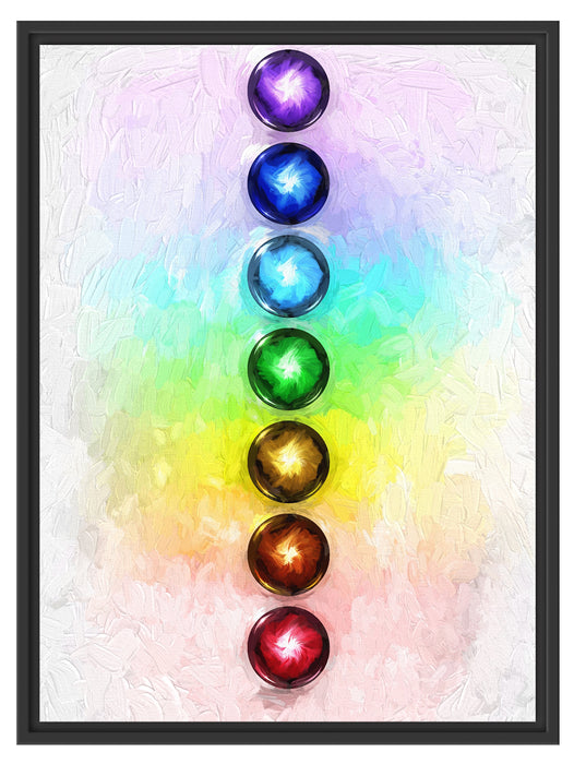 Chakra des Körpers Schattenfugenrahmen 80x60