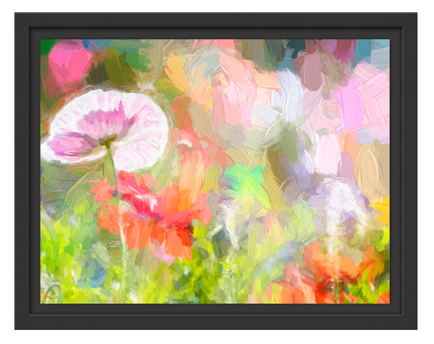 Kalifornischer Mohn im Frühling Schattenfugenrahmen 38x30