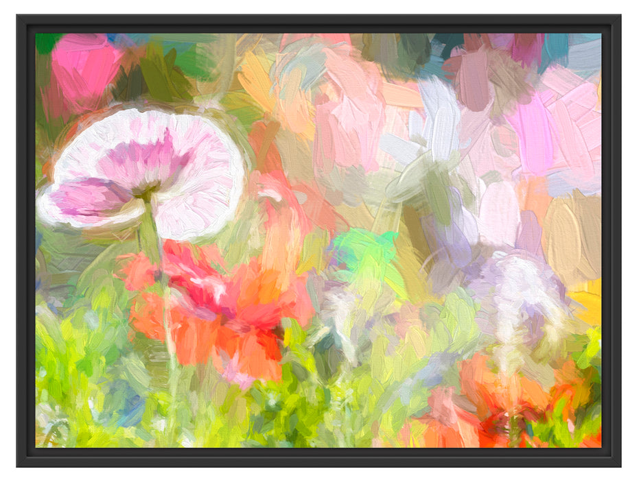 Kalifornischer Mohn im Frühling Schattenfugenrahmen 80x60