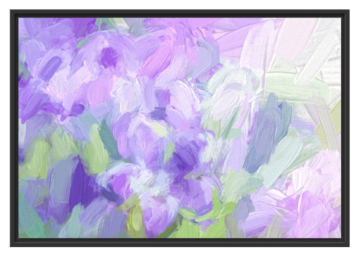 Lilane Lavendelblumen Kunst Schattenfugenrahmen 100x70