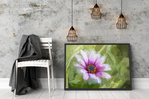 lilane Blume in der Natur Kunst Schattenfugenrahmen Wohnzimmer
