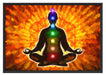 Meditation mit den 7 Chakren Kunst Schattenfugenrahmen 100x70