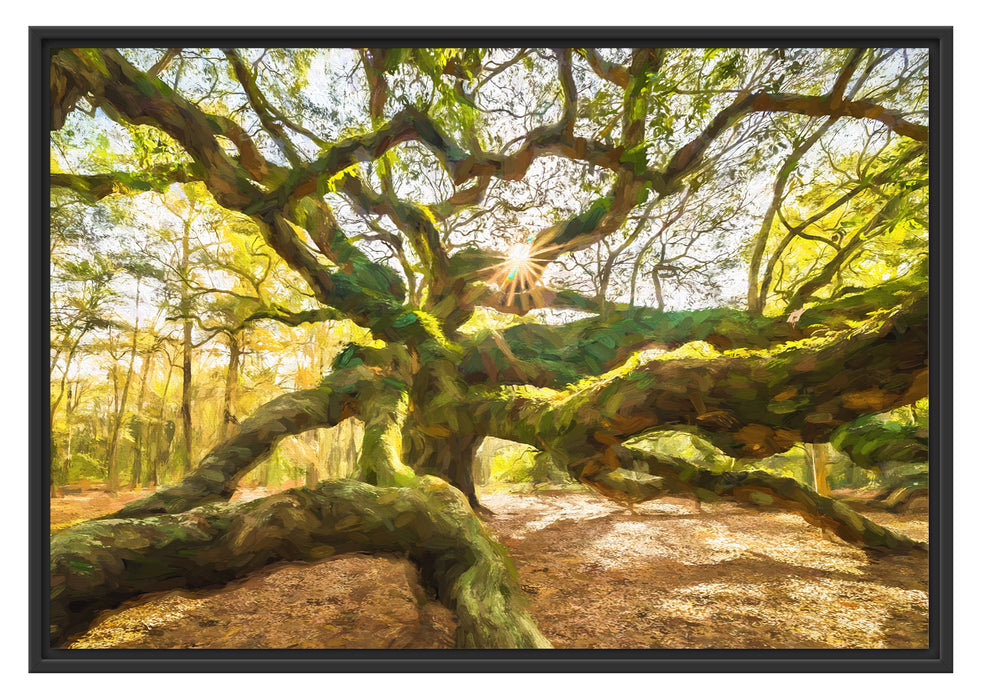 Pixxprint Baum, im Schwebe-Effekt Bilderrahmen