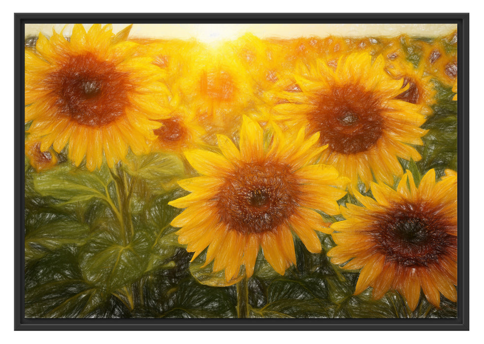 Pixxprint Sonnenblumen auf dem Feld