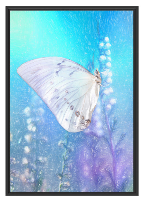 Pixxprint Schmetterling auf Blütenknospen